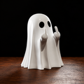 Cute Middle Finger Ghost Statue
